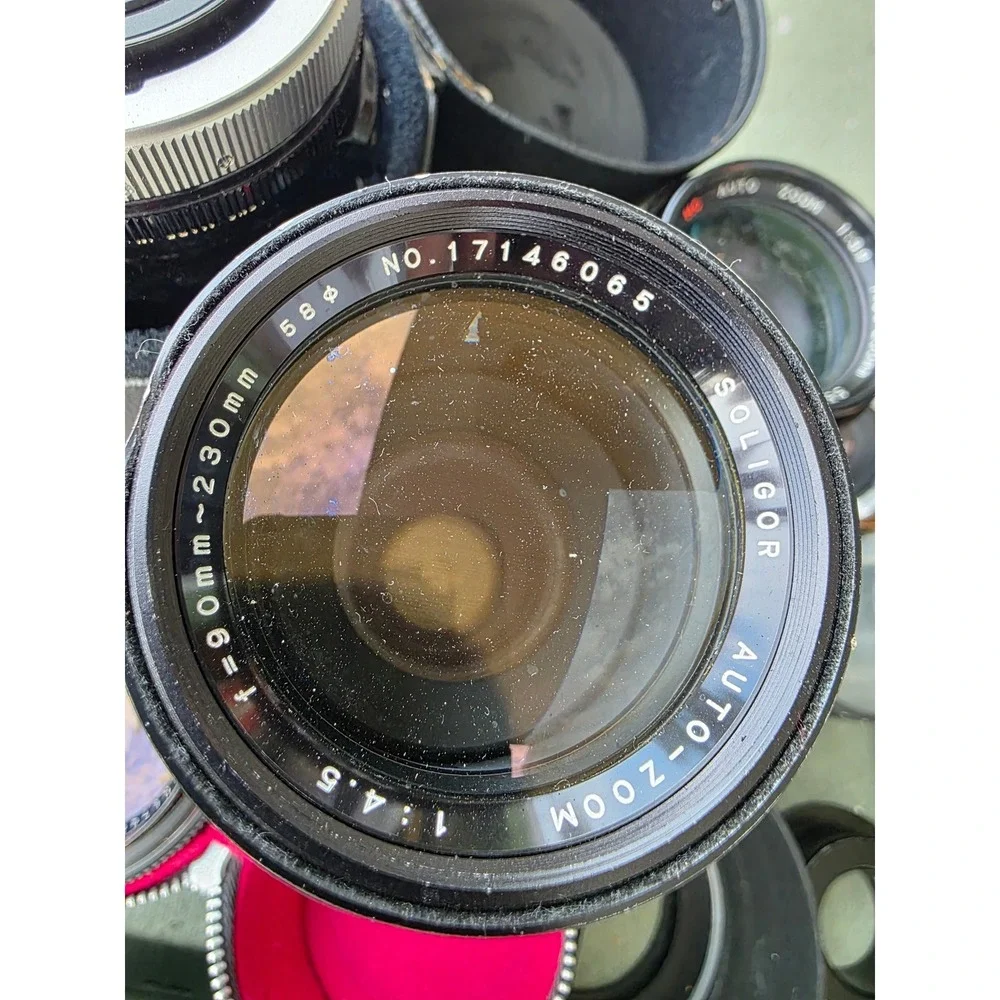 Vintage Camera Lens‎ Lot Vivitar Soligor Tokina 135mm 80-200mm Light Meter Z3